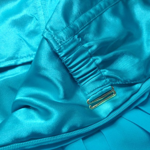 LILLY PULITZER SEA BLUE JILLIE CHIFFON STRAPLESS DRESS Woman's SIZE 10 - Picture 14 of 15